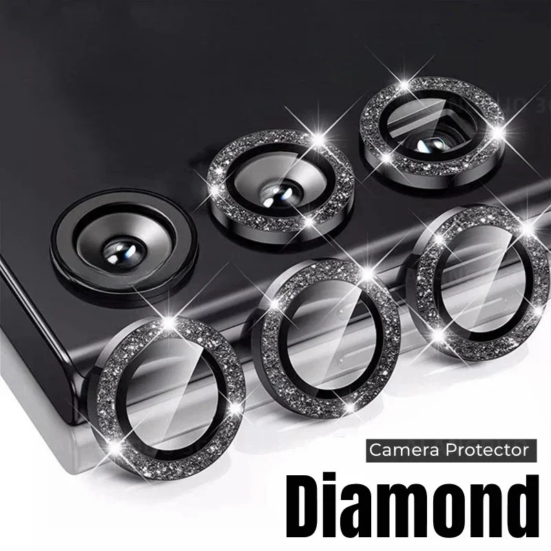 Tempered Glass Screen 9H - Protection d'objectif d'appareil photo en métal
