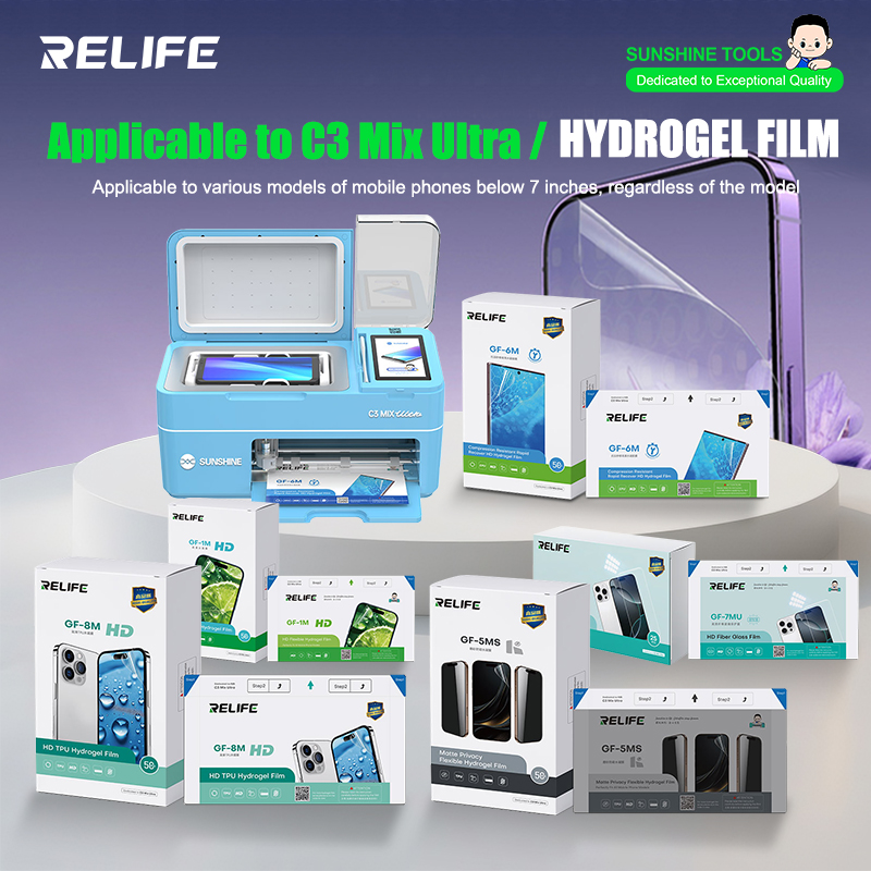 Screen Protector Cutter - Film Hydrogel RELIFE GF-1M GF-5MS HD