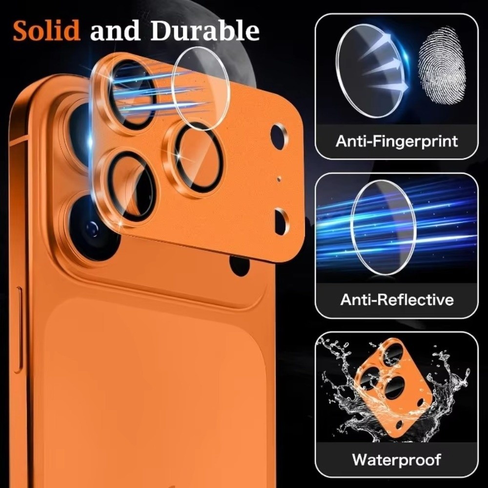 Tempered Glass Screen 9H - Protection d'objectif d'appareil photo pour téléphone