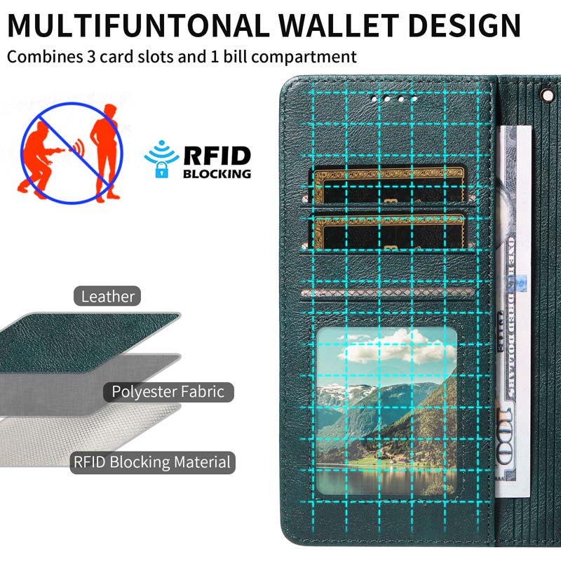 Étui portefeuille RFID en cuir - Realme Note 50 avis et prix